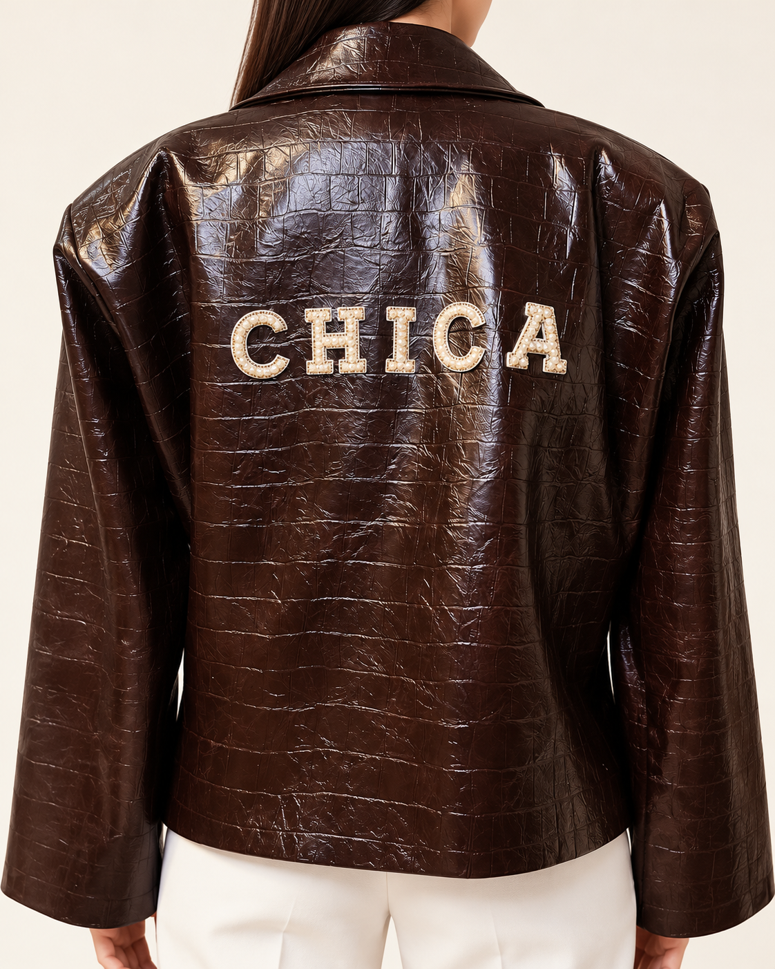 Giacca Oversize  Effetto Coccodrillo CHICA