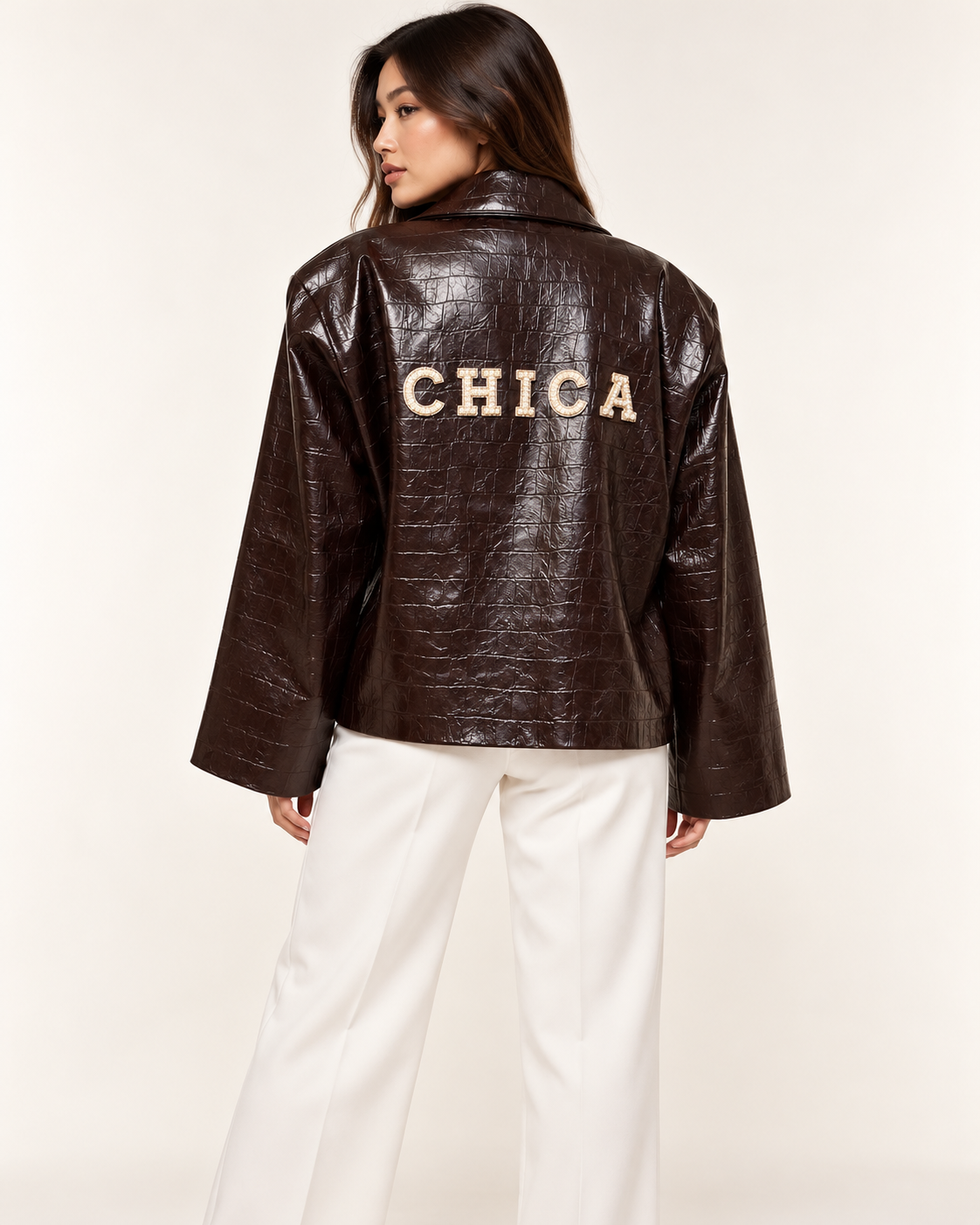 Giacca Oversize  Effetto Coccodrillo CHICA