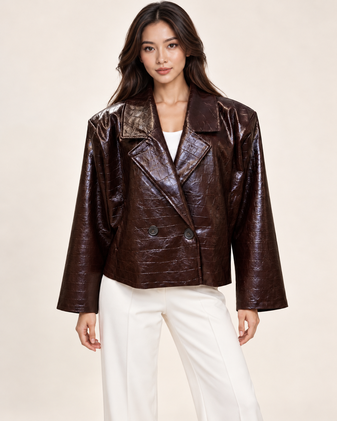 Giacca Oversize  Effetto Coccodrillo CHICA