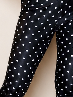 Capri Pants  Donna a Pois (Modello Pescatora) – Bianco/Nero