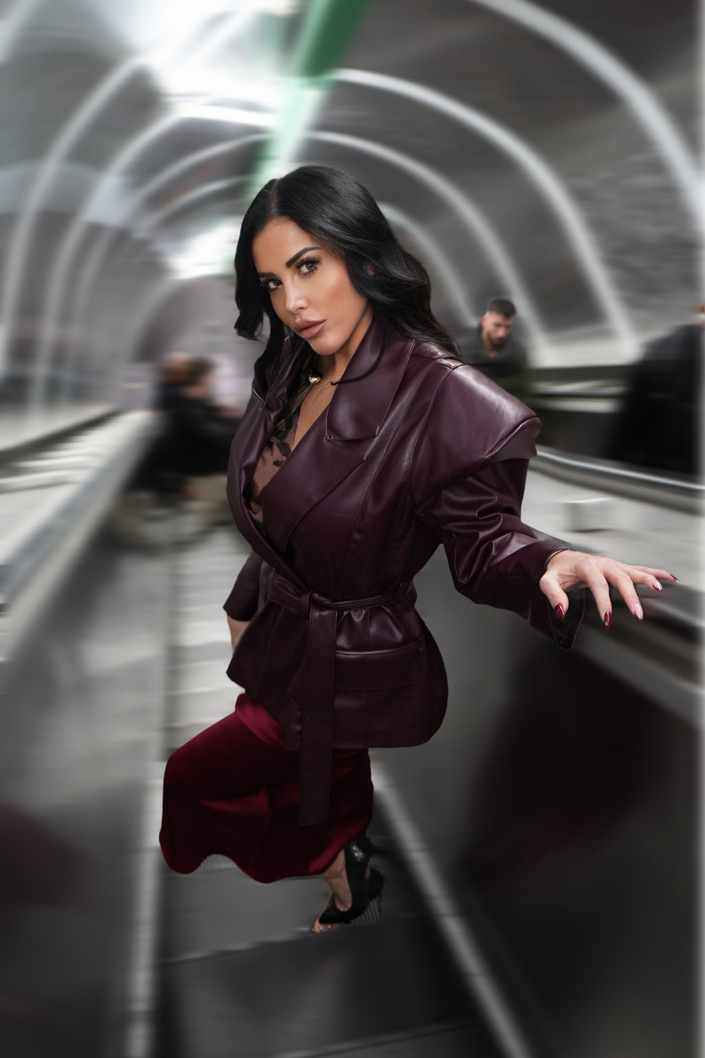 Giacca maxi similpelle oversize