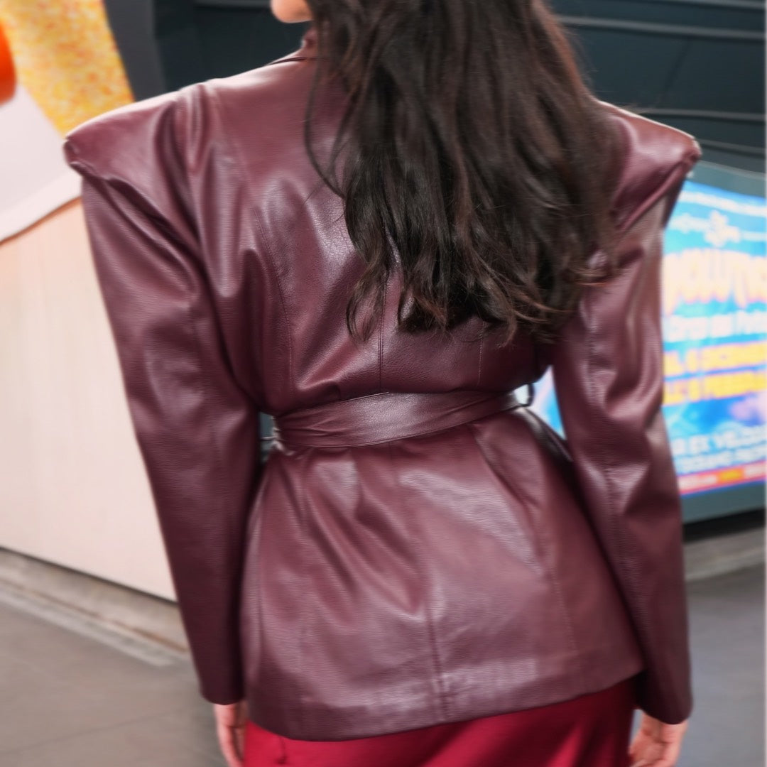 Giacca maxi similpelle oversize